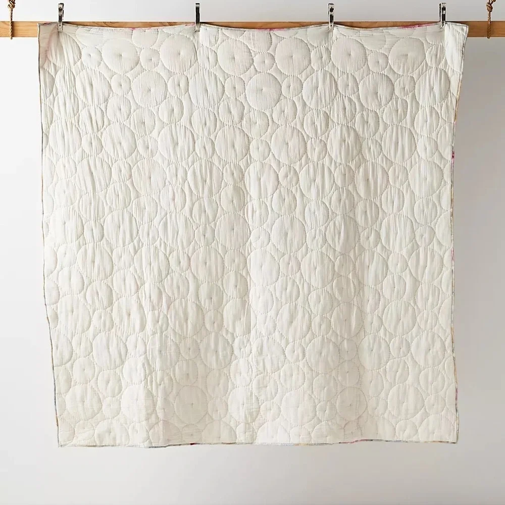 Anthropologie Clarabelle Gauze Quilt Queen NEW Plus 1 Standard Sham NWT
